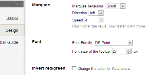 Finance Toolbar