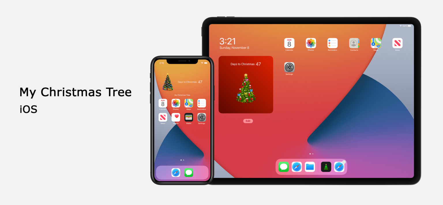 New Christmas Tree widget for on your iOS 14 device