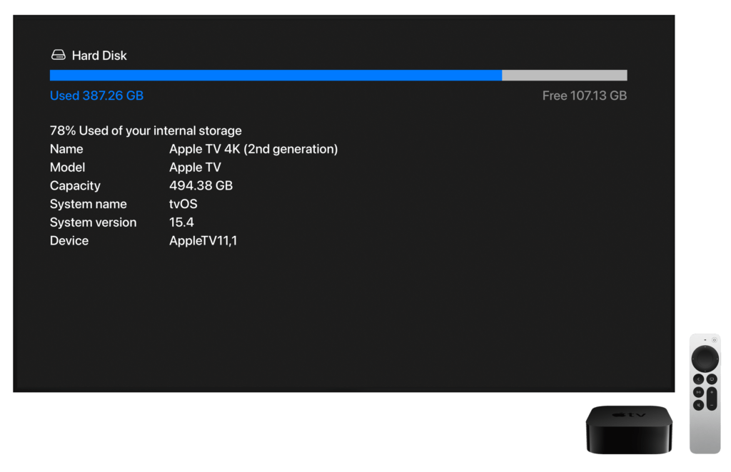 Hard Disk app on Apple TV 4K