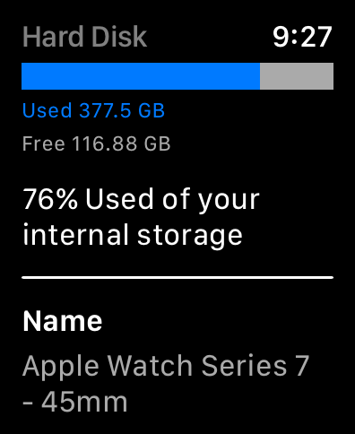 Hard Disk Apple Watch