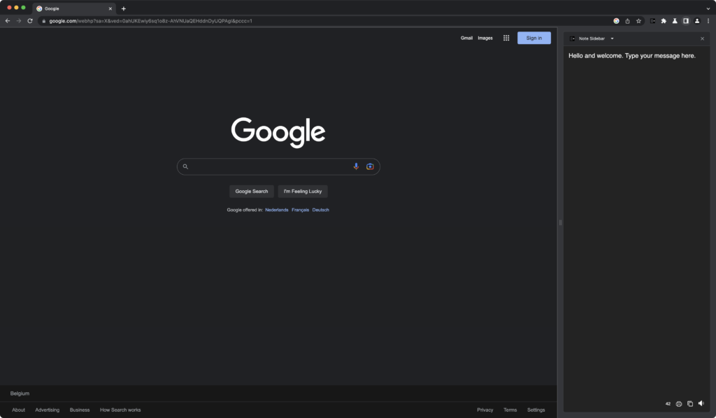 Dark Mode sidebar Chrome extension