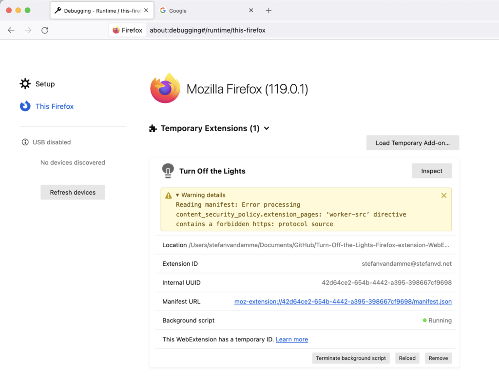 Firefox Manifest V3 Extension issue with the Content Script Policy