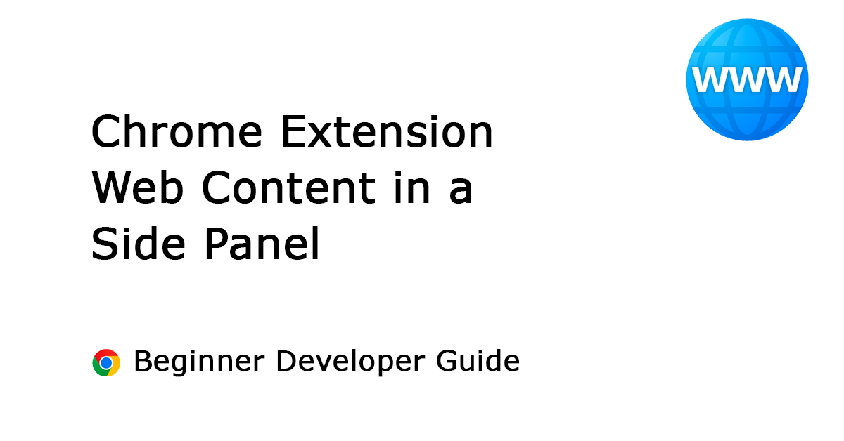 Side Panel website sidebar Chrome Extension