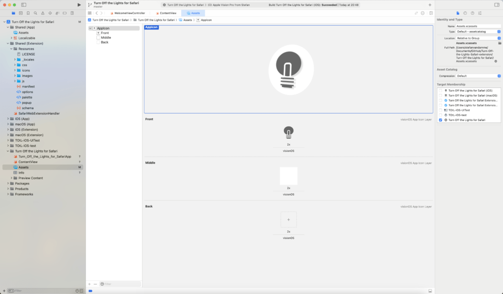 Xcode on creating your Apple Vision Pro App icon