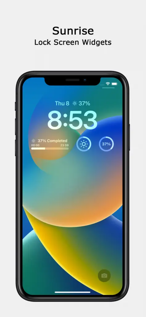 Custom Lock Screen Widgets on iOS 16 - Sunrise