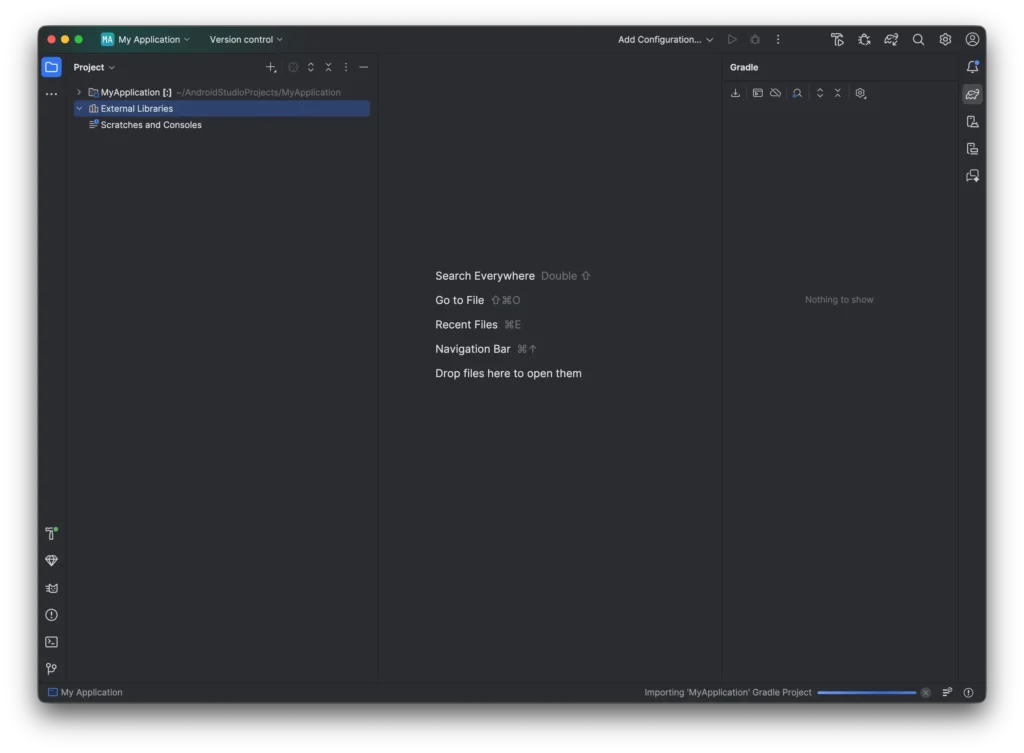 Android Studio on your My Application project