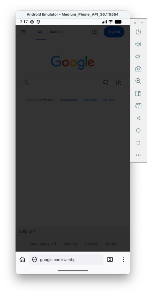 Dimmed web page on Firefox for Android