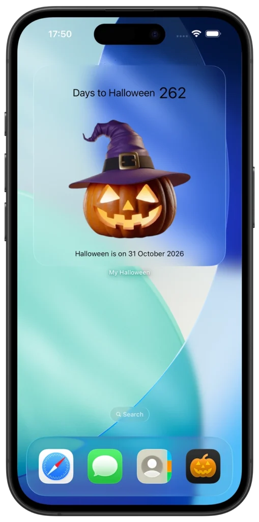 My Halloween widget on iPhone