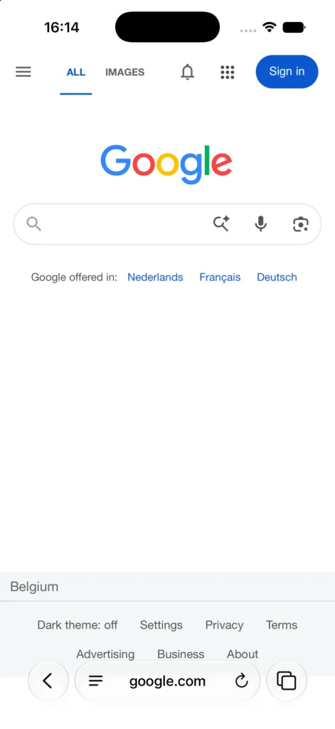 Safari web browser app on iOS 27