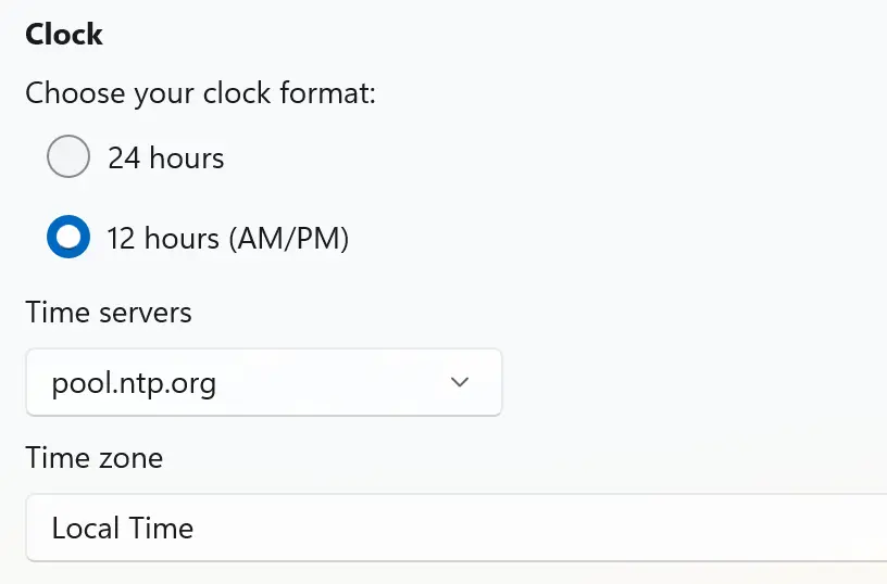 Atomic Clock in 12-hour and 24-hour support