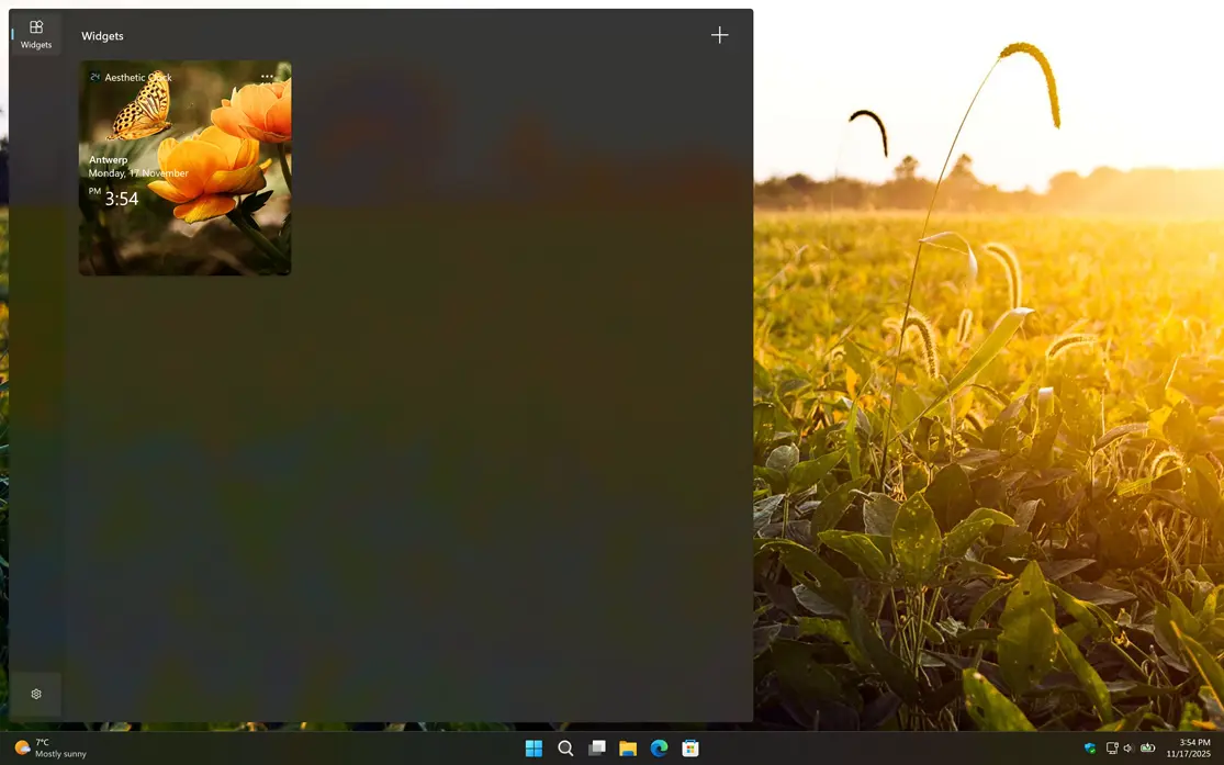 Aesthetic clock with yellow sun flower