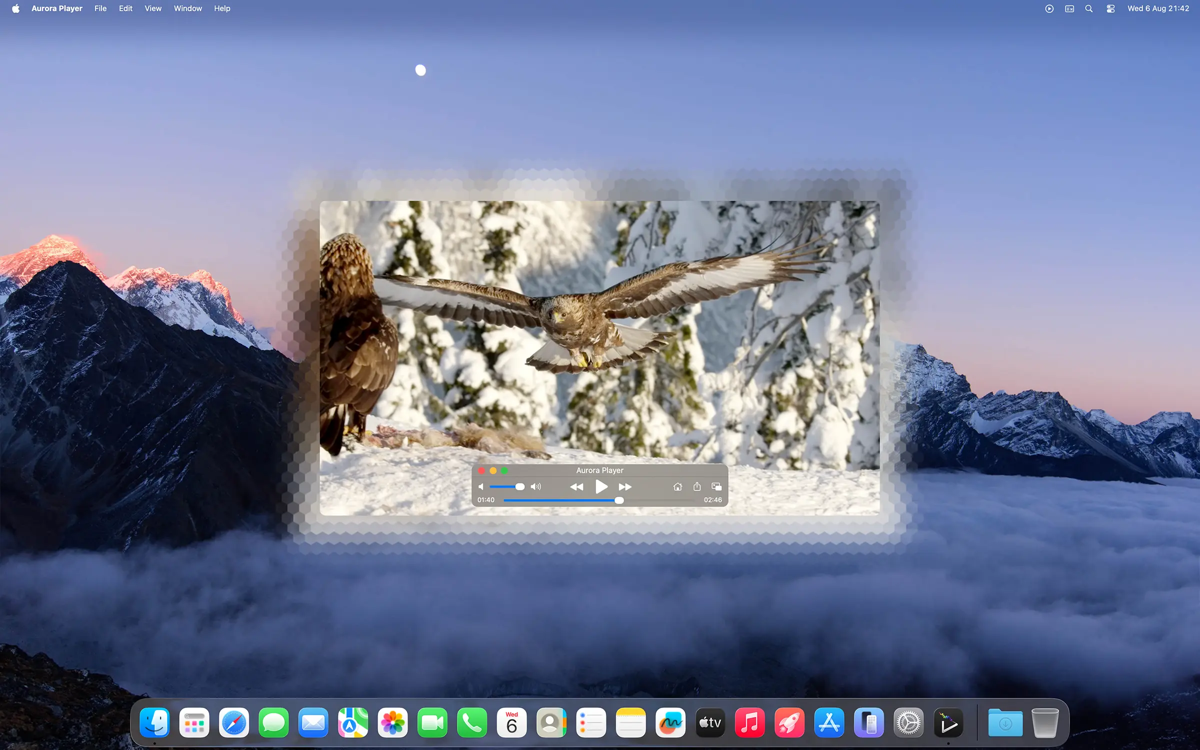 Honey coin glow effect around the video player