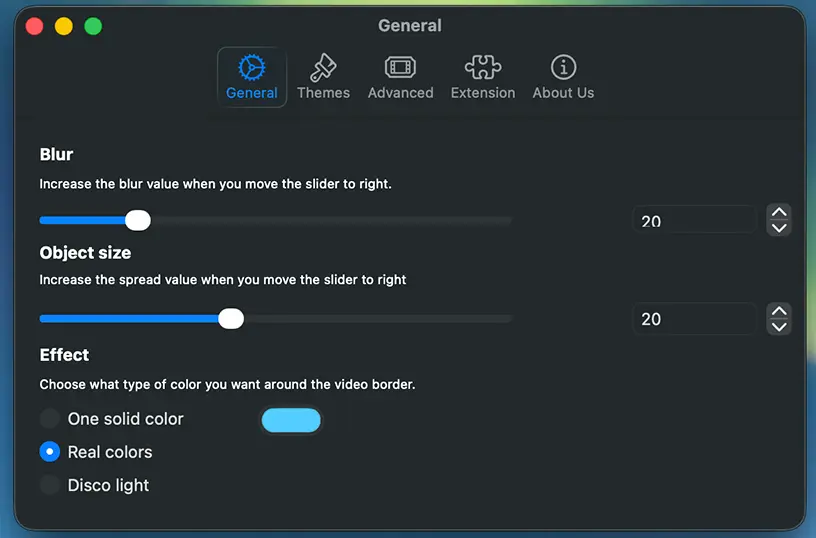 Animated lantern in the application window