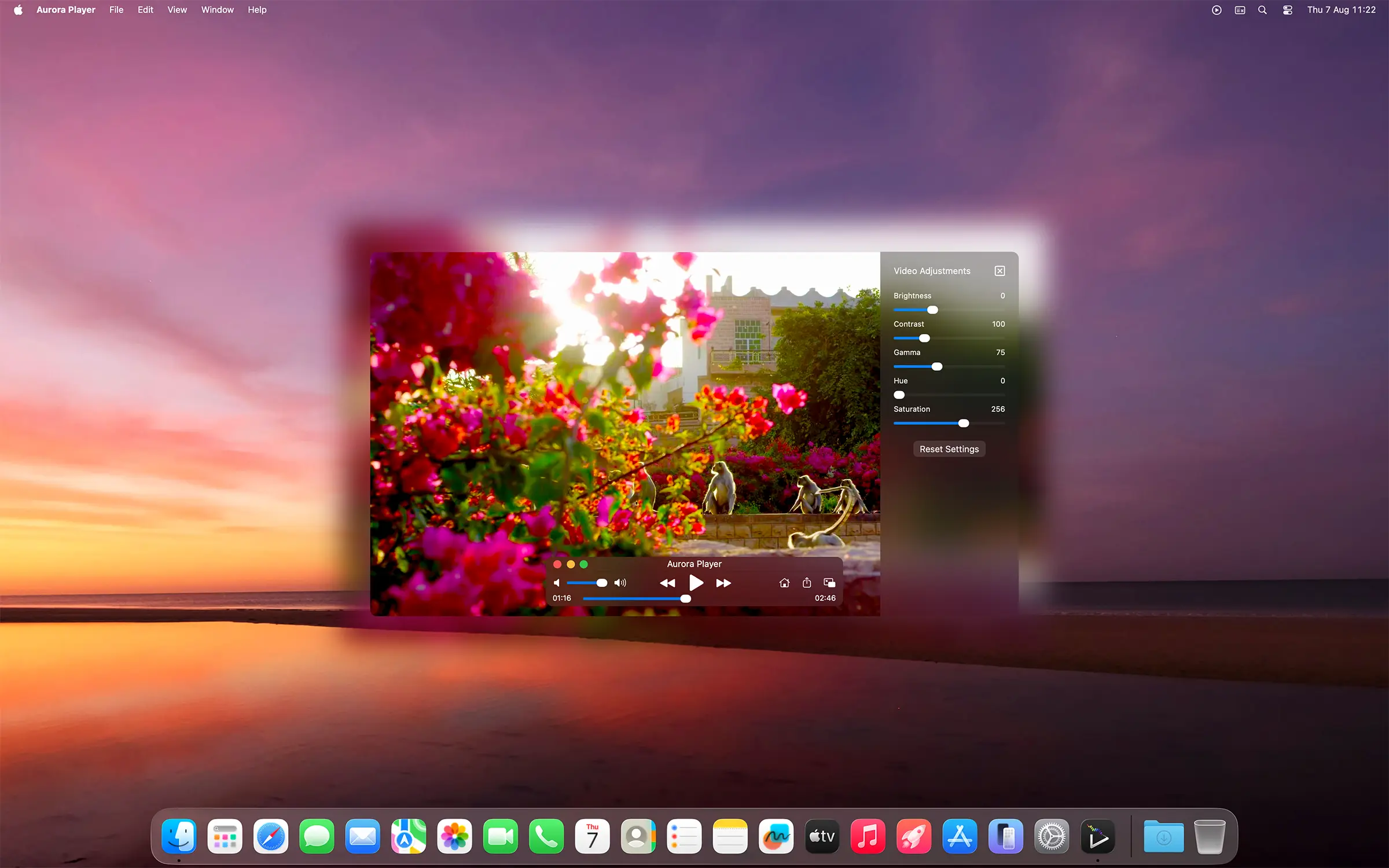 Adjust the video brightness or contrast in real time while the video is playing
