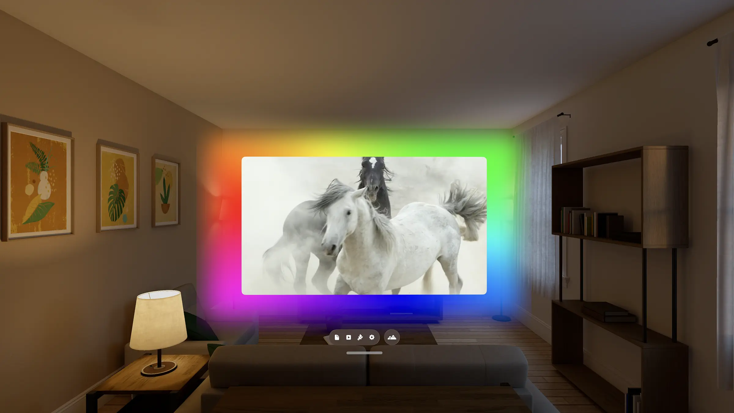 Play the video in a RGB rotate disco effect