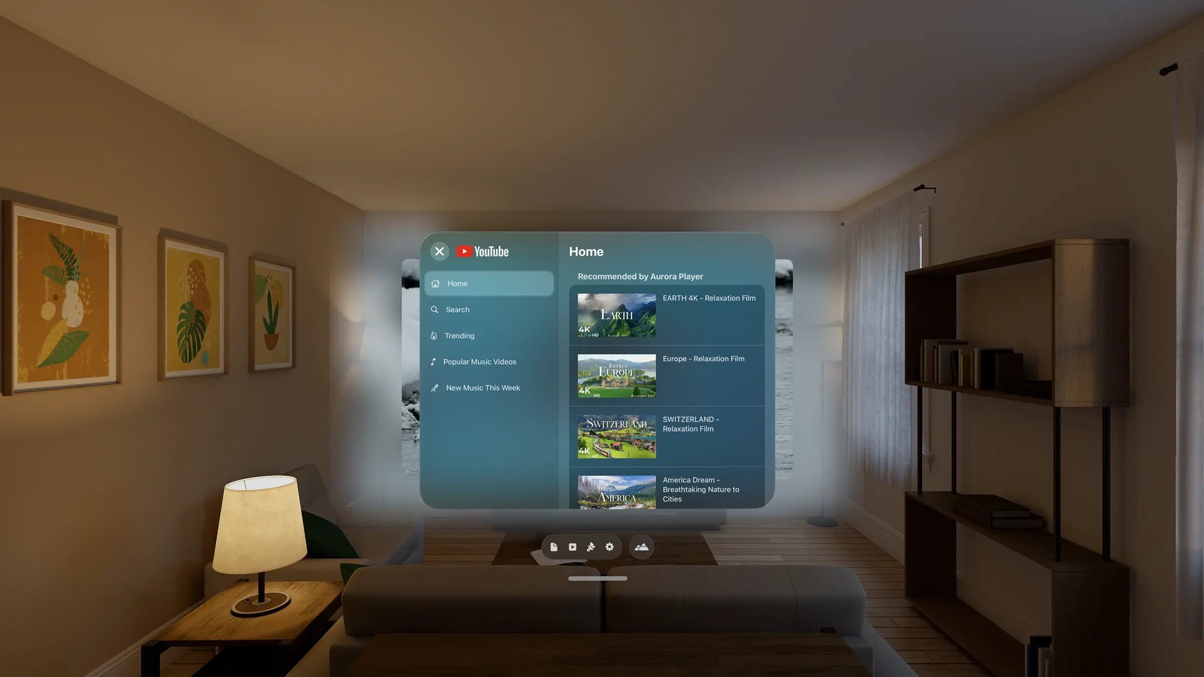 Open any YouTube video in a glow effect