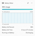 Preview of the Battery Meter for Windows 11