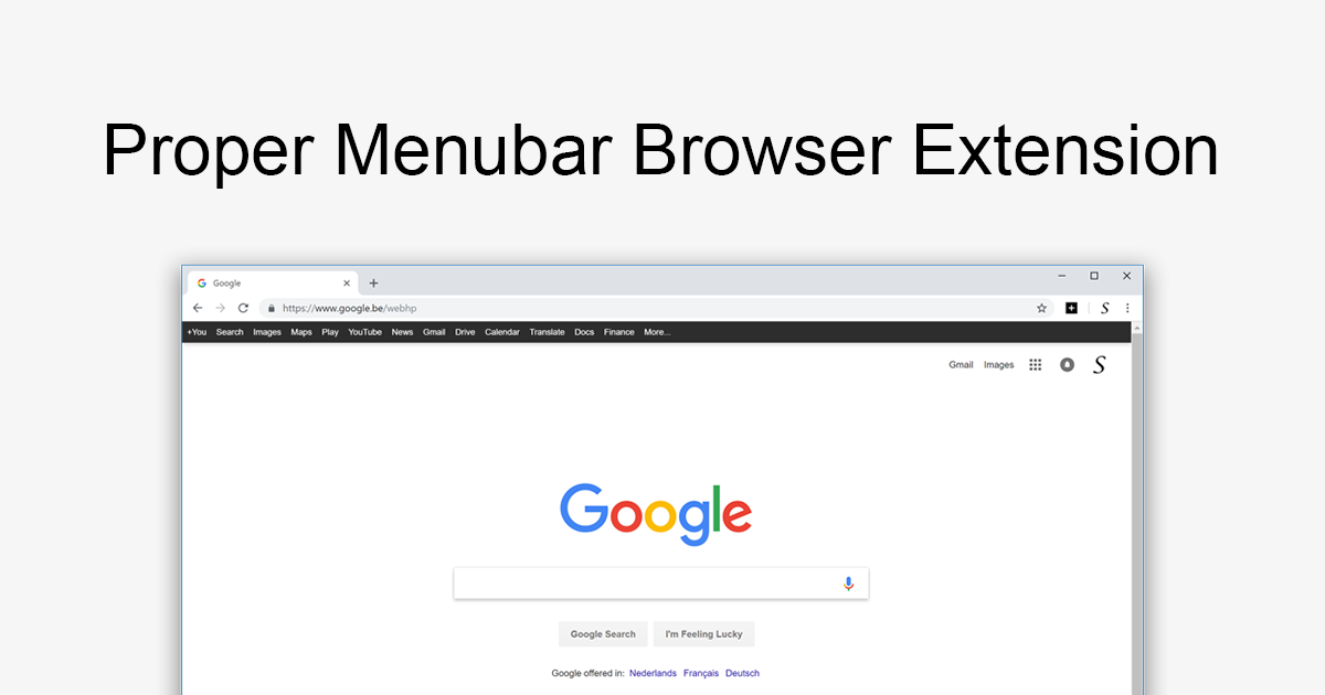 Proper Menubar Browser Extension - Get the Black Menubar
