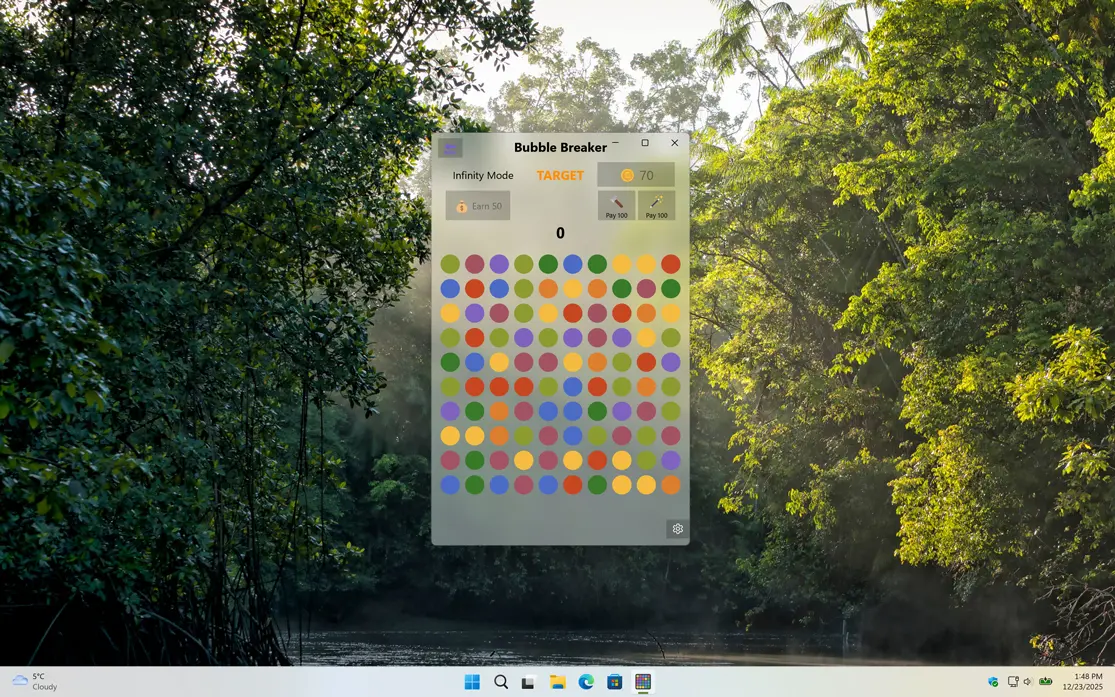 Bubble Breaker playing the Infinity Level
