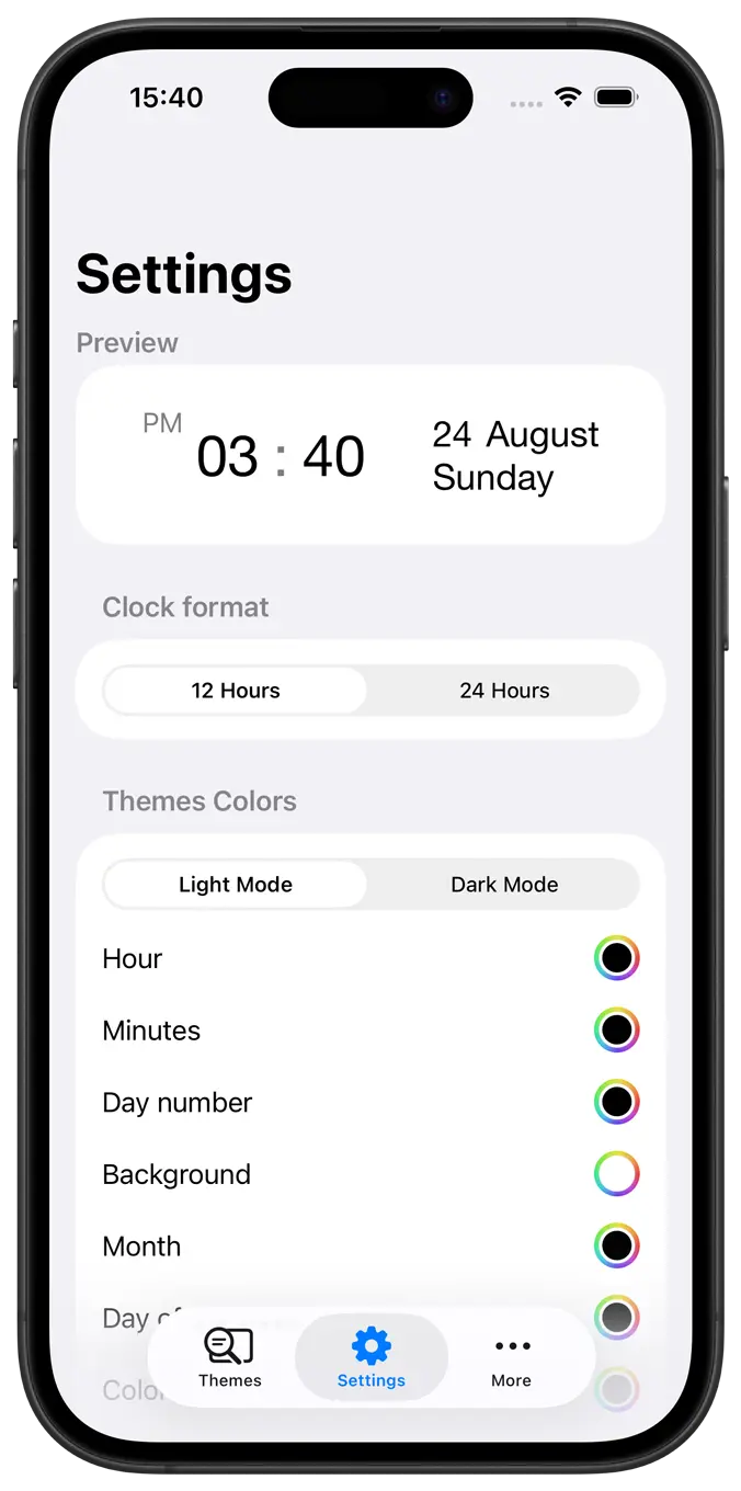Date Today customize it to each color detail