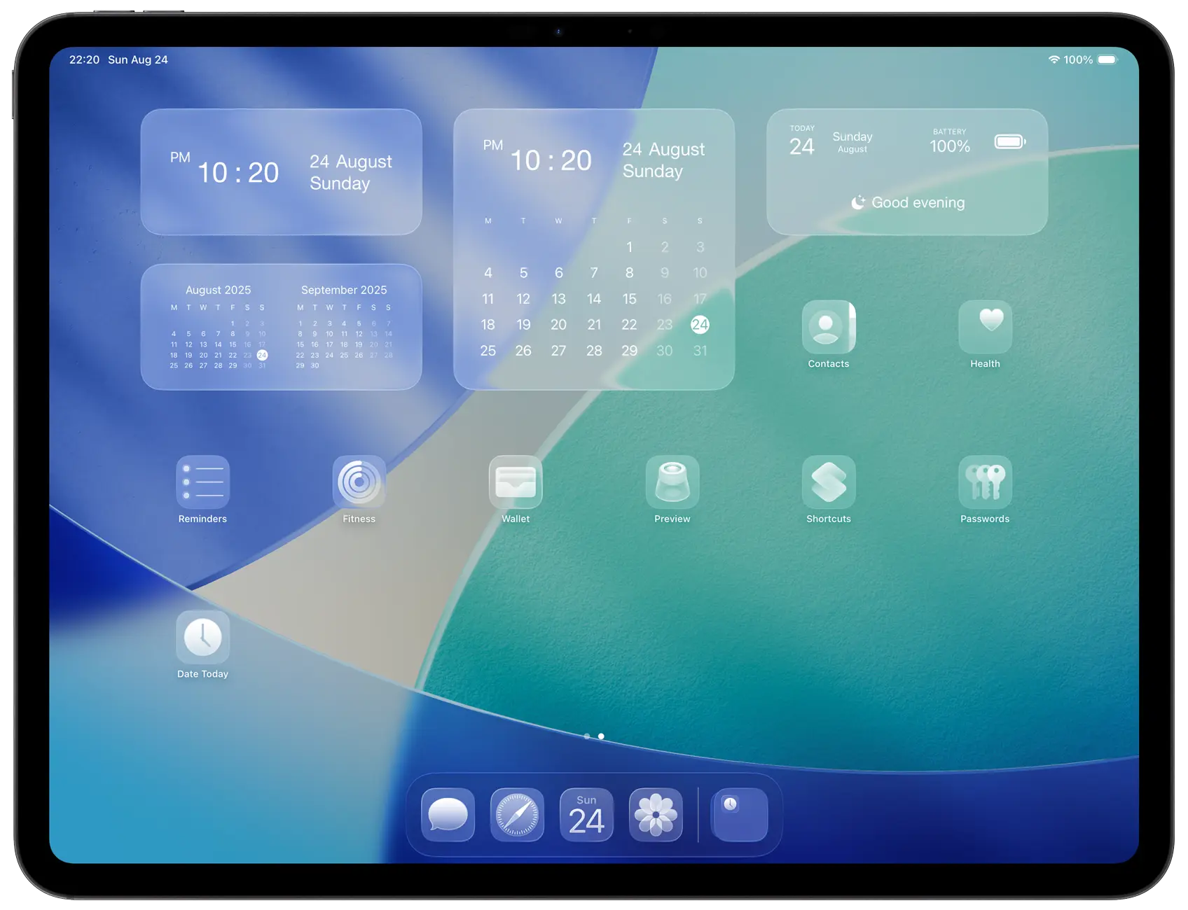 Date Today Liquid Glass Widgets