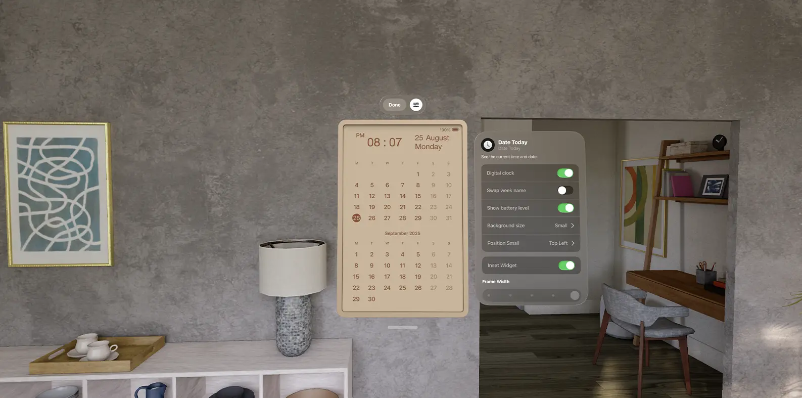 Choose your accent color widget