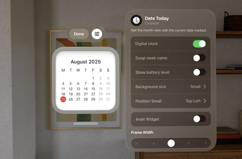 Customize the border of the widget