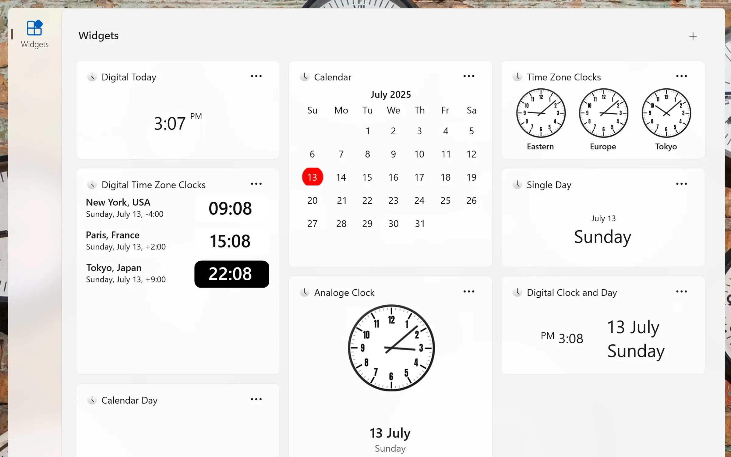 Useful Calendar and Clock Windows 11 widgets