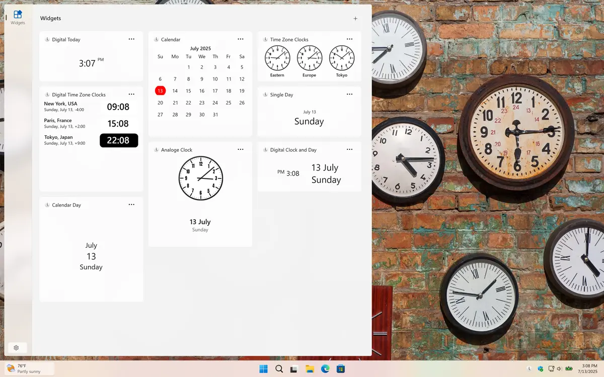 Date Today Windows 11 Widget Light Mode