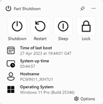 Preview of the Fast Shutdown for Windows 11