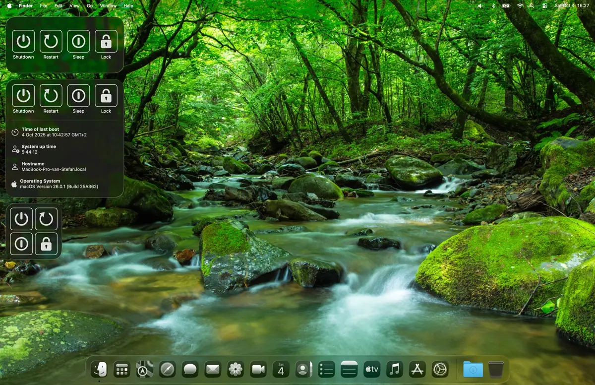 Fast Shutdown clear mode widget