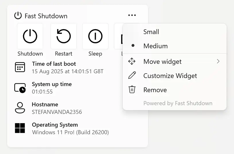 Customize your Windows 11 widget size