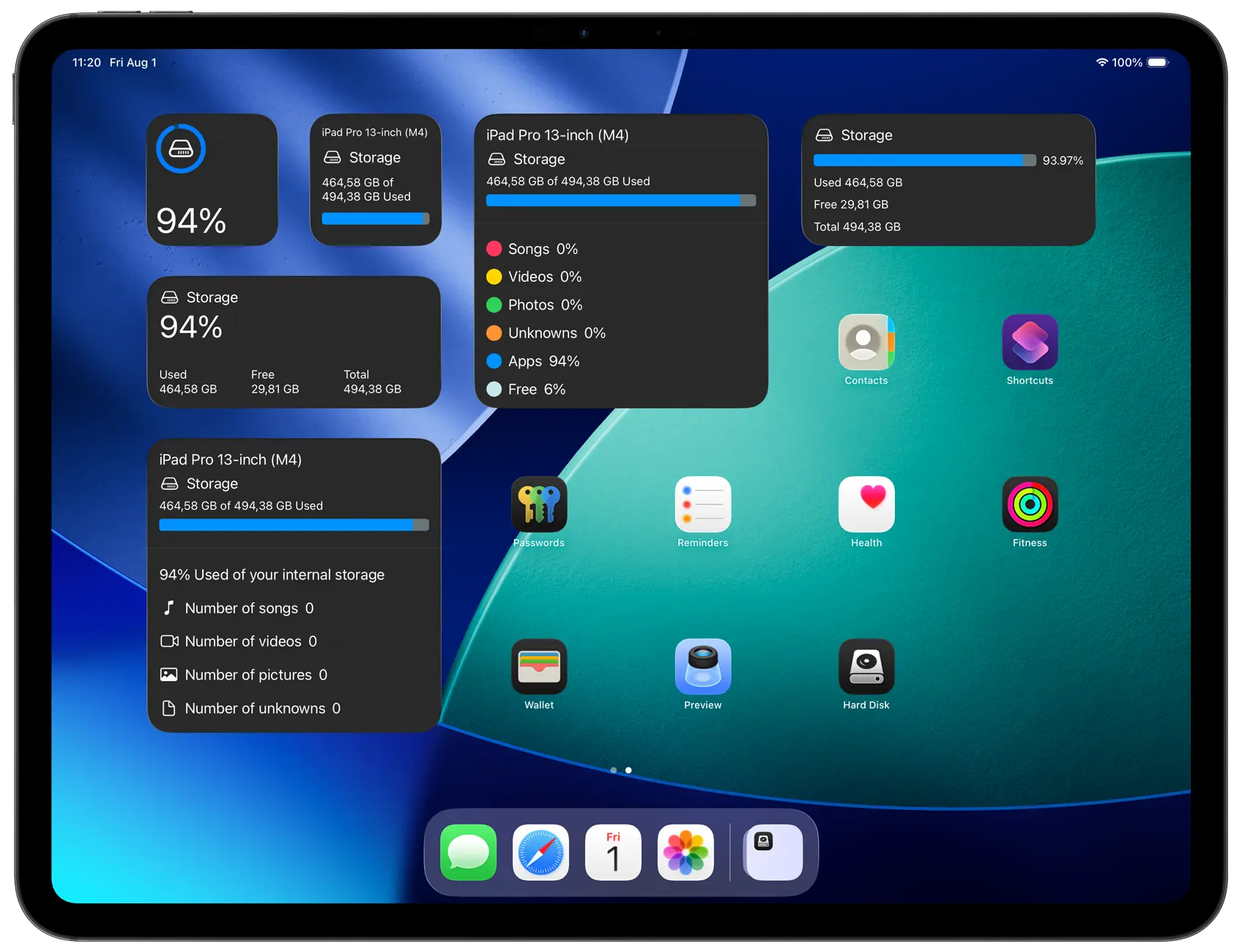 Hard Disk Dark Mode widgets