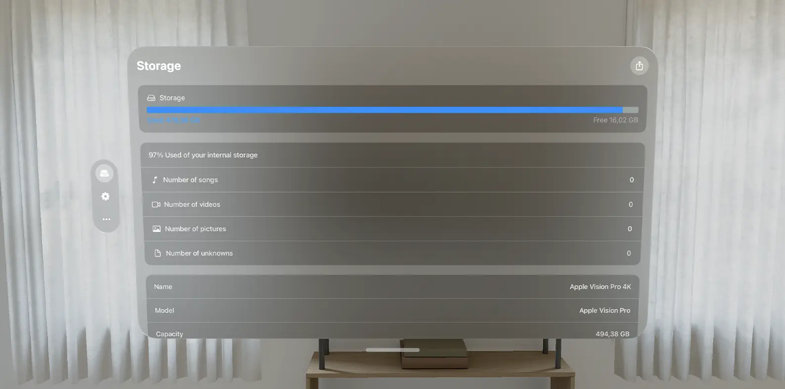 Simple and beautifully Hard Disk home screen