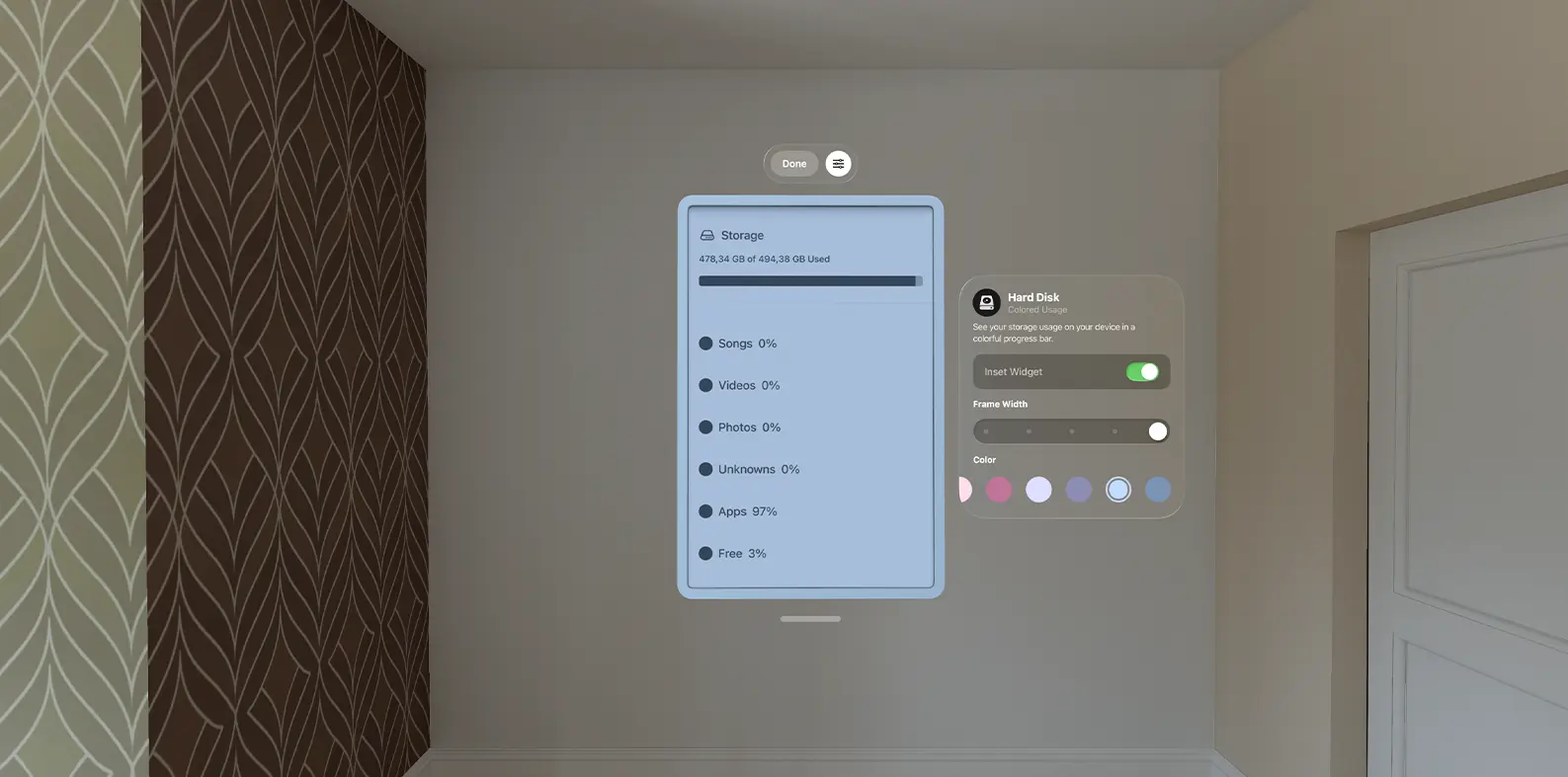 Choose your accent color widget