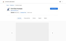 Install Font Size Increase browser extension