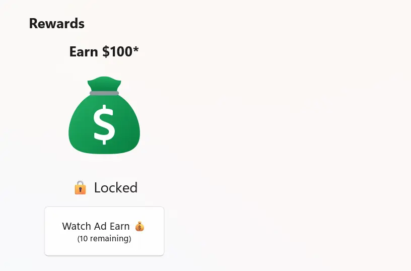 Little Blackjack earn reward