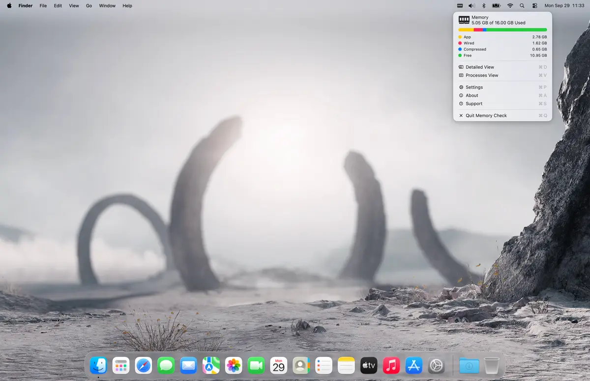 Or see a colorfull Memory progress bar