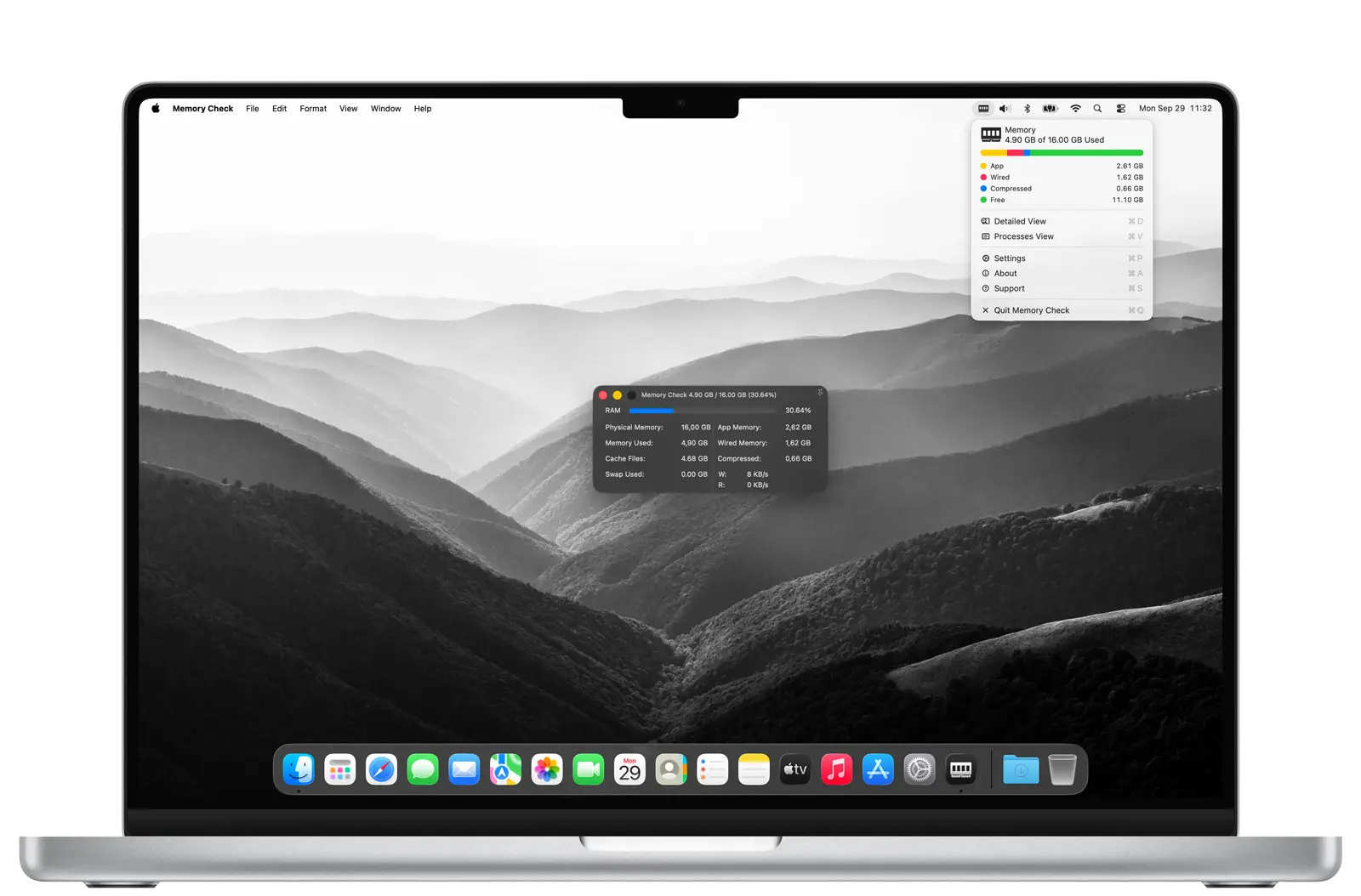 Memory Check app on all devices