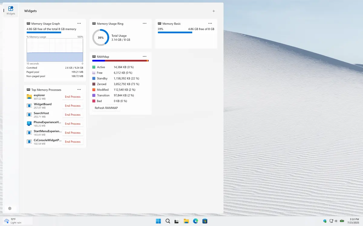 Handy Windows 11 widgets