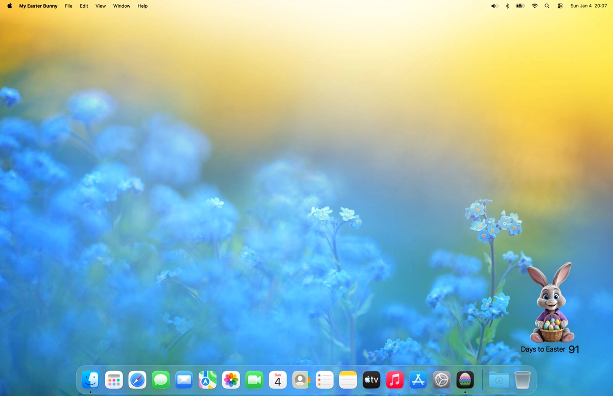 My Easter Bunny with the cute plush Easter Bunny