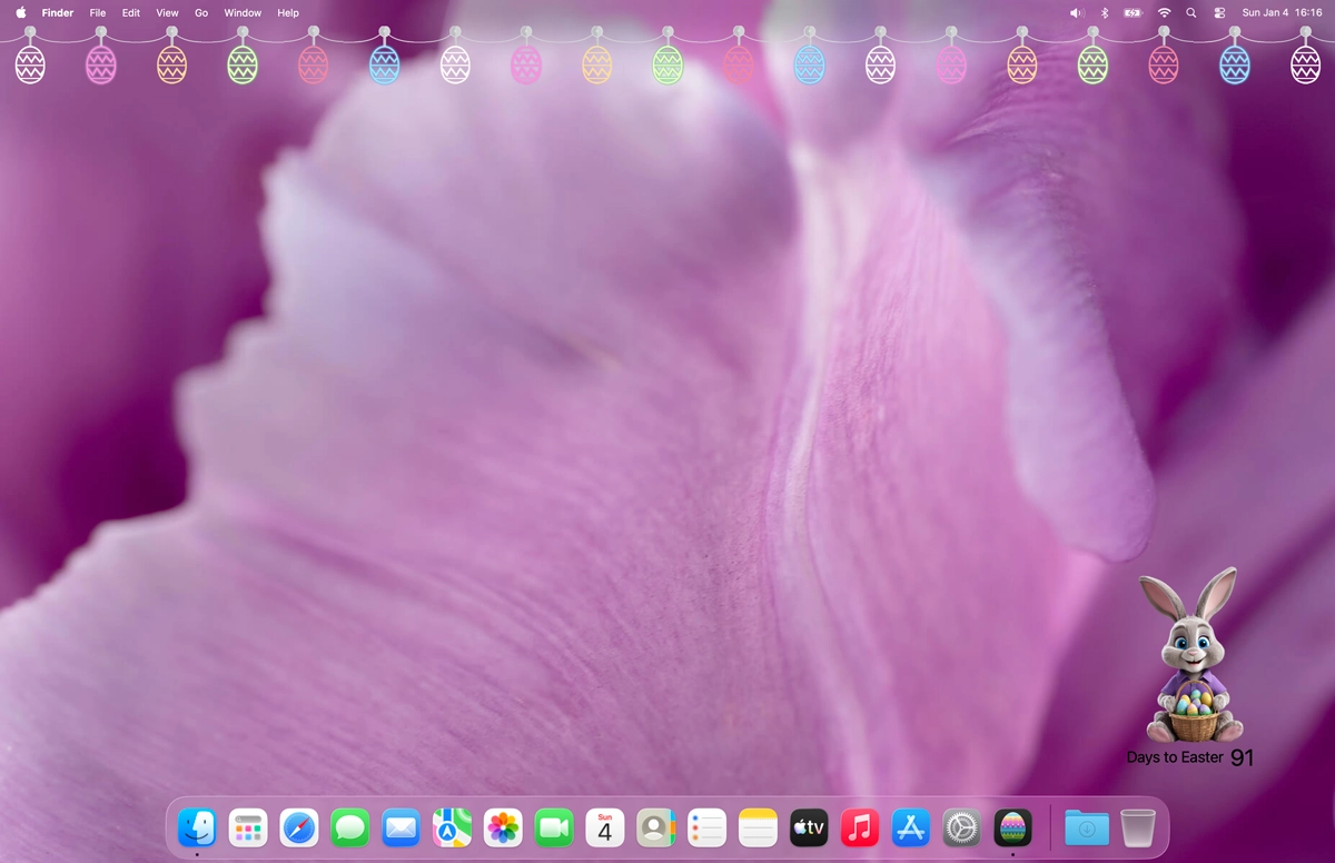Easter lights on your macOS desktop