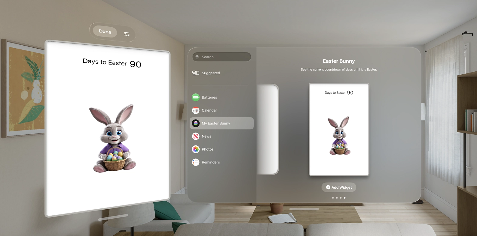 Easter poster widget
