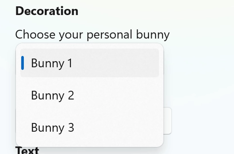 Choose your cute bunny
