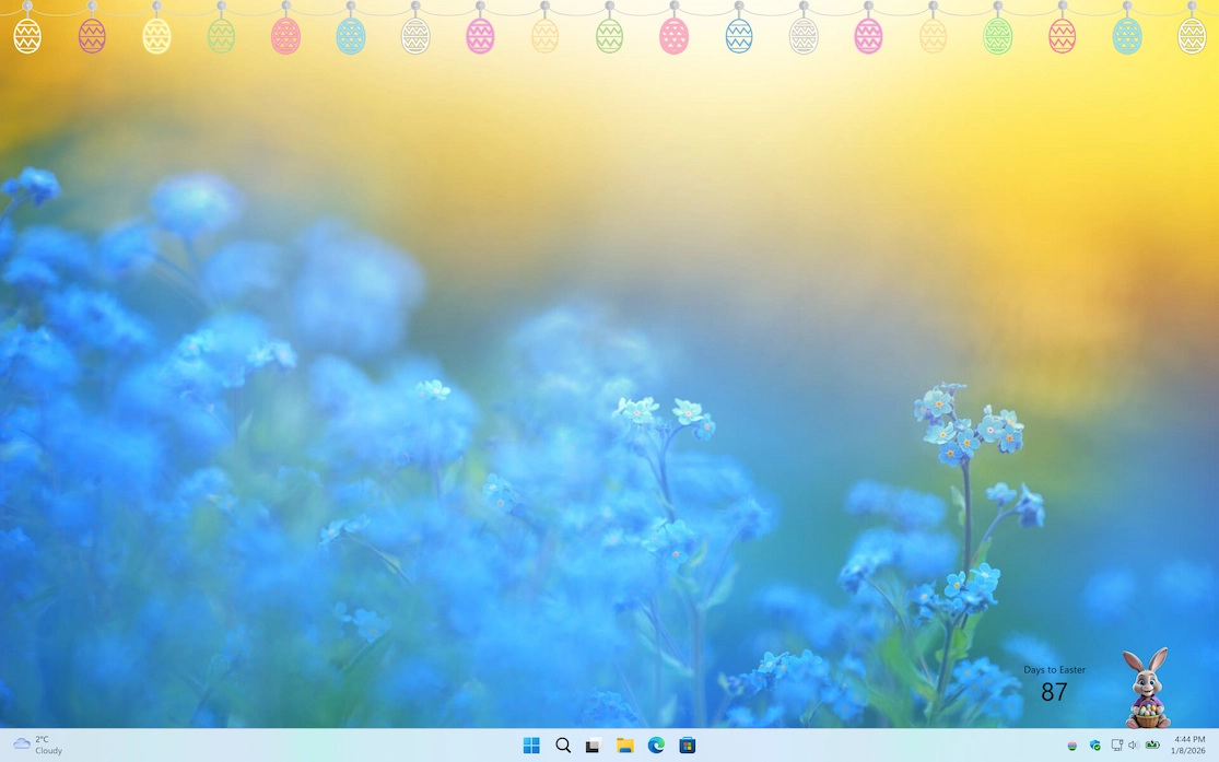 Easter lights on your Windows 11 desktop