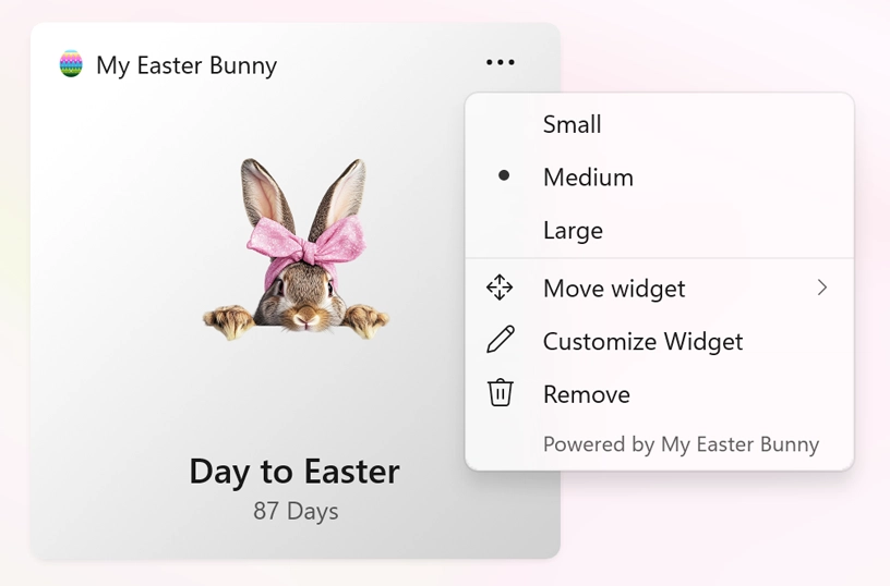 Customize your Windows 11 widget size