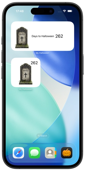My Halloween gravestone widget