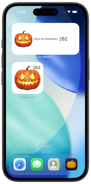 My Halloween pumpkin widget