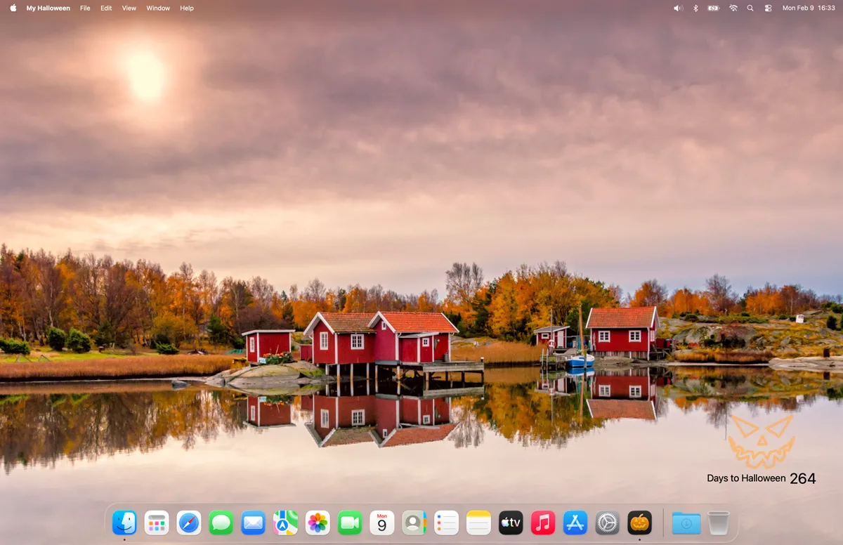 My Halloween with a neon Halloween pumpkin