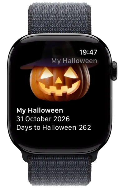 My Halloween app on Apple Watch